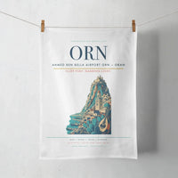 Thumbnail for Ahmed Ben Bella Airport (ORN) design on white towel