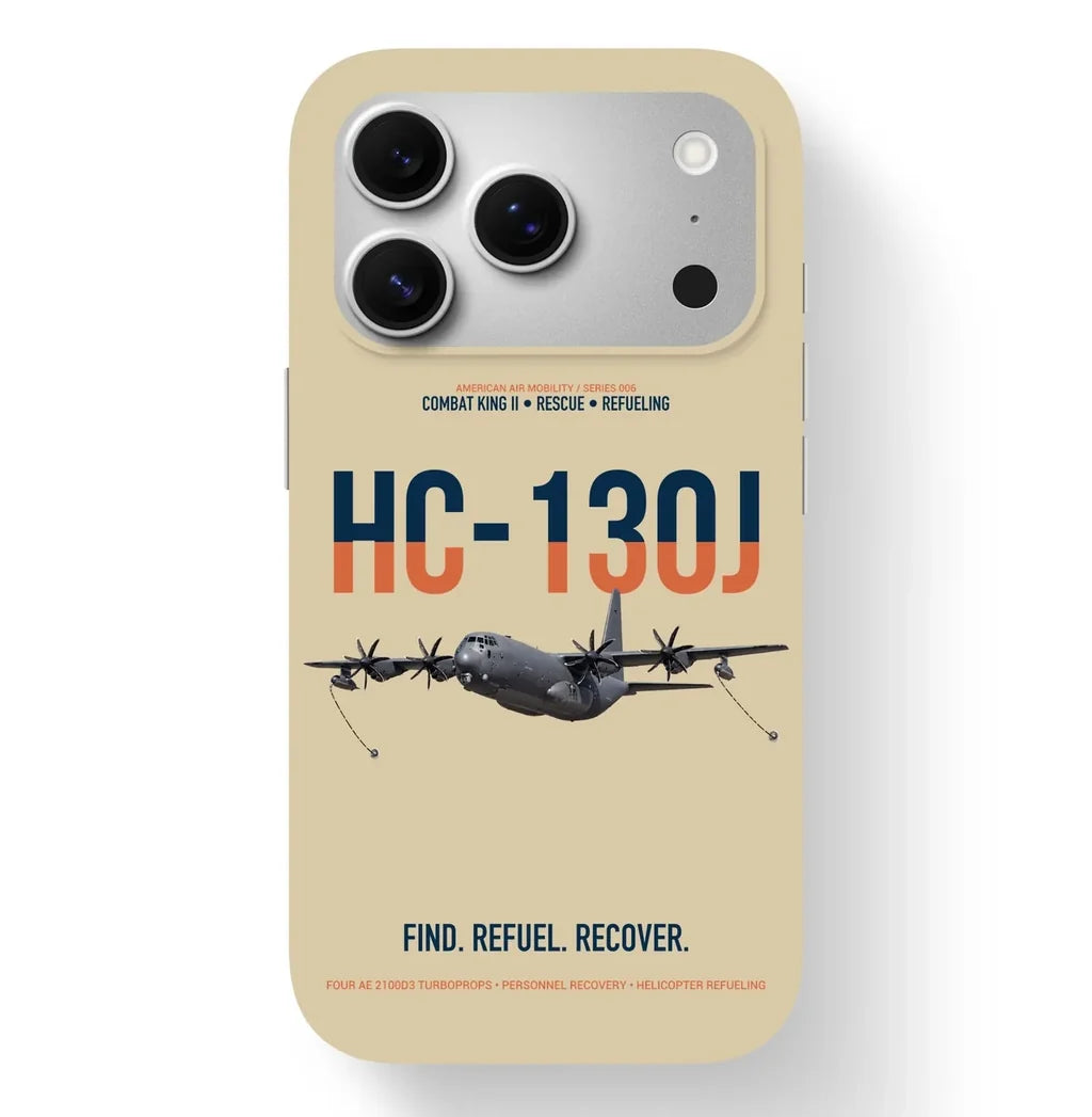 HC-130J COMBAT KING II design on beige magsafe iphone case, for iPhone 17 Pro