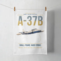 Thumbnail for A-37B Dragonfly design on white towel