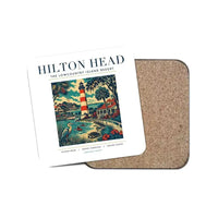 Thumbnail for HILTON HEAD - Poster - Coaster - White