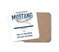 Thumbnail for Cessna Citation Mustang design on white 1 piece coaster