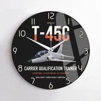 Thumbnail for T-45C Goshawk design on black no frame wall clock