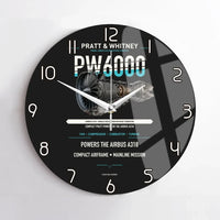 Thumbnail for PW6000 design on black no frame wall clock