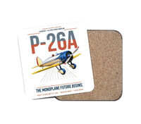 Thumbnail for Boeing P-26A Peashooter design on white 1 piece coaster