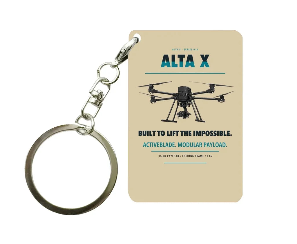 Freefly Alta X Key Chain design on beige key chain