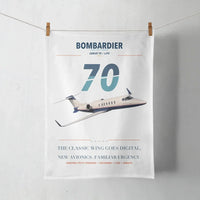 Thumbnail for Bombardier Learjet 70 design on white towel