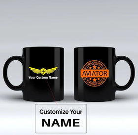 %100 Original Aviator Black Mugs