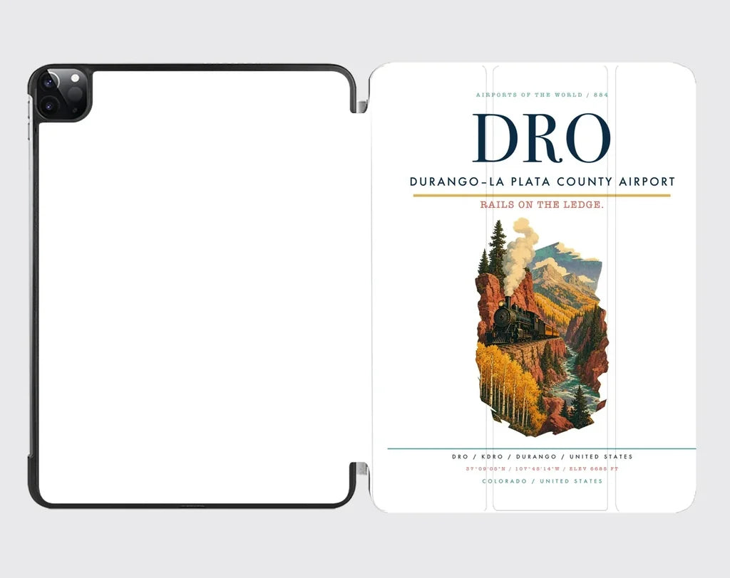 Durango–La Plata County Airport (DRO) design on white ipad tablet case