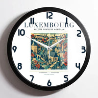Thumbnail for LUXEMBOURG - Poster - Wall Clock Framed - White