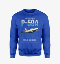 Thumbnail for P-59A Airacomet design on blue sweatshirt