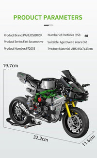 Thumbnail for 858Pcs Kawasaki Ninja For Building Model - view 2