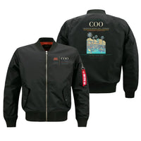 Thumbnail for Cadjehoun Airport (COO) design on black bomber jacket