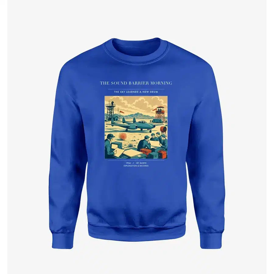 VINTAGE G4459 - The Sound Barrier Morning - Designed Sweatshirts design on blue