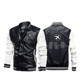 Aviation Alphabet 2 Stylish Leather Bomber Jackets