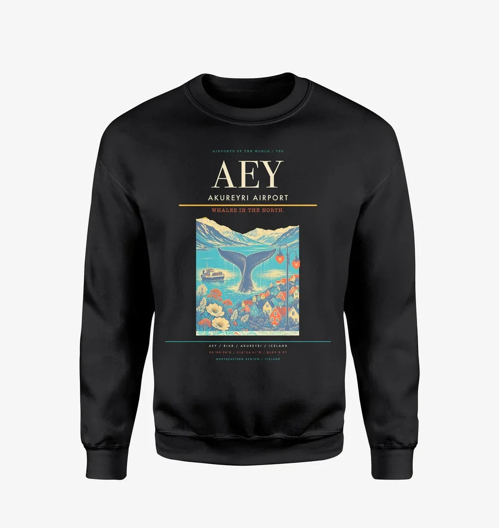 Akureyri Airport AEY Sweatshirt - Black