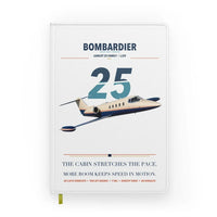Thumbnail for Bombardier Learjet 25 design on white notebook