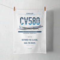 Thumbnail for Convair 580 design on white towel