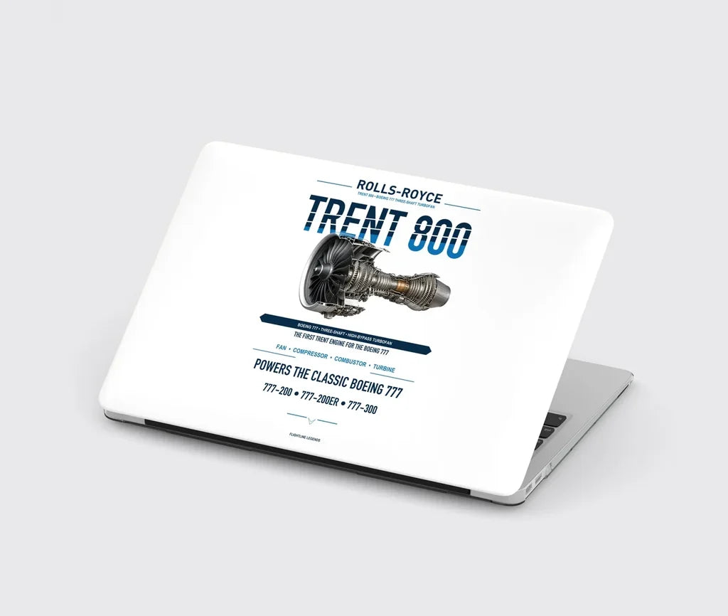 TRENT 800 design on white MacBook case