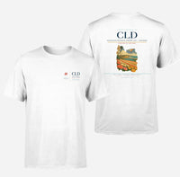 Thumbnail for McClellan-Palomar Airport (CLD) design printed on white double-side t-shirt