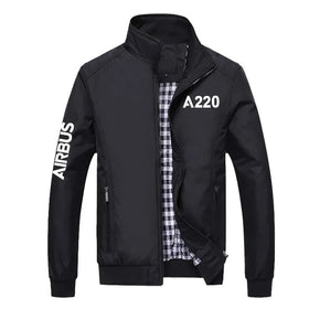 Airbus A220 Flat Text Stylish Jackets