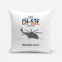 Thumbnail for Sikorsky CH-53E Super Stallion design on white pillow