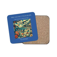 Thumbnail for The Coconut Telegraph - Designed Coasters design on blue 1-piece