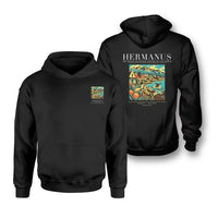 Thumbnail for HERMANUS - Poster - Double-Side Hoodie - Black