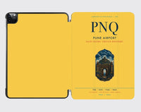Thumbnail for Pune Airport (PNQ) design on yellow ipad tablet case