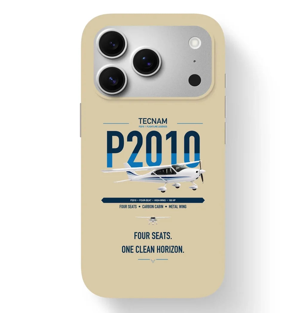 Tecnam P2010 design on beige magsafe iphone case, for iPhone 17 Pro