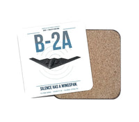 Thumbnail for B-2A Spirit design on white 1 piece coaster