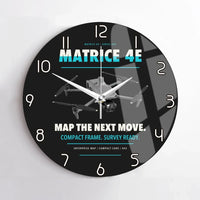 Thumbnail for DJI Matrice 4E design on black no frame wall clock