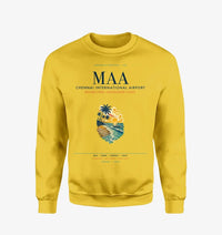 Thumbnail for Chennai International Airport (MAA) design on yellow sweatshirt