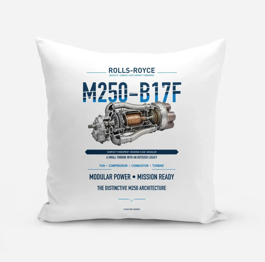 M250-B17F design on white pillow