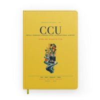 Thumbnail for Netaji Subhash Chandra Bose International Airport Kolkata (CCU) design on yellow notebook