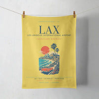 Thumbnail for Los Angeles International Airport (LAX) design on yellow towel