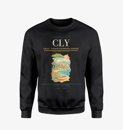 Calvi - Sainte-Catherine Airport CLY Sweatshirt - Black