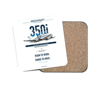 Thumbnail for Beechcraft King Air 350i design on white 1 piece coaster