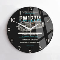 Thumbnail for PW127M design on black no frame wall clock