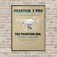 Thumbnail for DJI Phantom 3 Professional vertical canvas print - framed - beige background