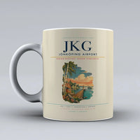 Thumbnail for Jönköping Airport (JKG) airport code design on beige ceramic mug