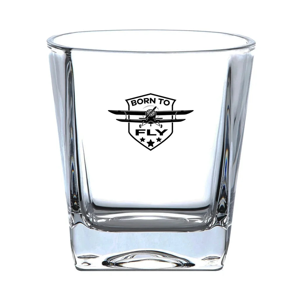 Customisable Born to Fly Whisky Glass - view 2