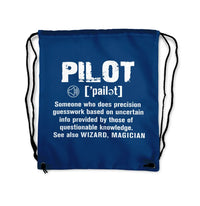 Thumbnail for Pilot [Noun] Drawstring Bag - view 2