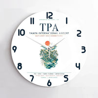 Thumbnail for Tampa International Airport (TPA) design on white no frame wall clock