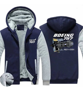Boeing 757 & Rolls Royce Engine (RB211) Zipped Sweatshirts