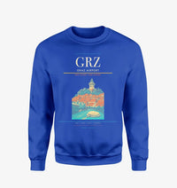 Thumbnail for Graz Airport (GRZ) design on blue sweatshirt