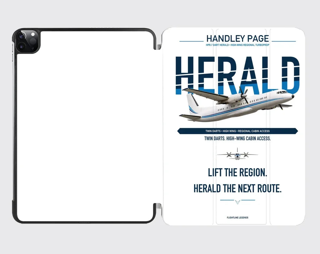 Handley Page HPR.7 Dart Herald design on white ipad tablet case