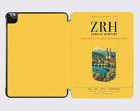 Thumbnail for Zurich Airport (ZRH) design on yellow ipad tablet case