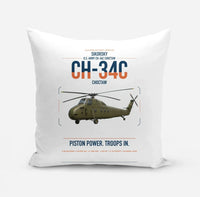 Thumbnail for Sikorsky CH-34C Choctaw design on white pillow