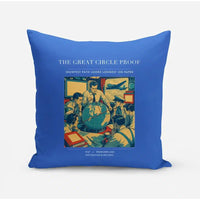 Thumbnail for VINTAGE G4292 - The Great Circle Proof - Designed Pillows design on blue
