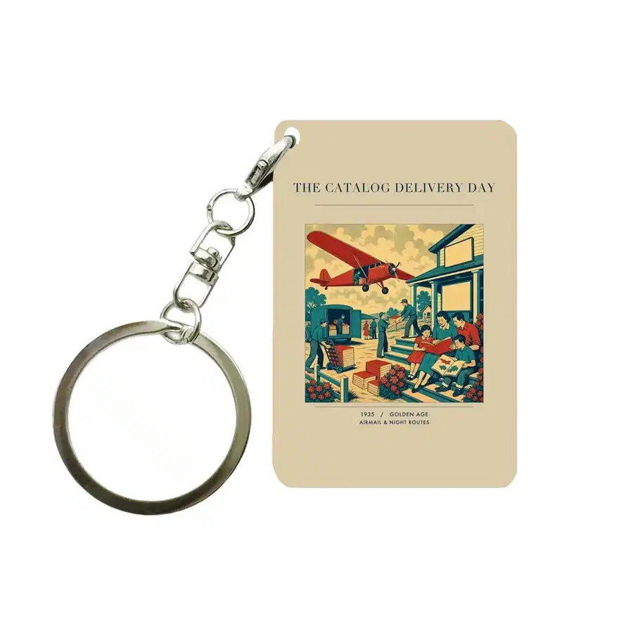 VINTAGE G4412 - The Catalog Delivery Day - Designed Key Chain design on beige